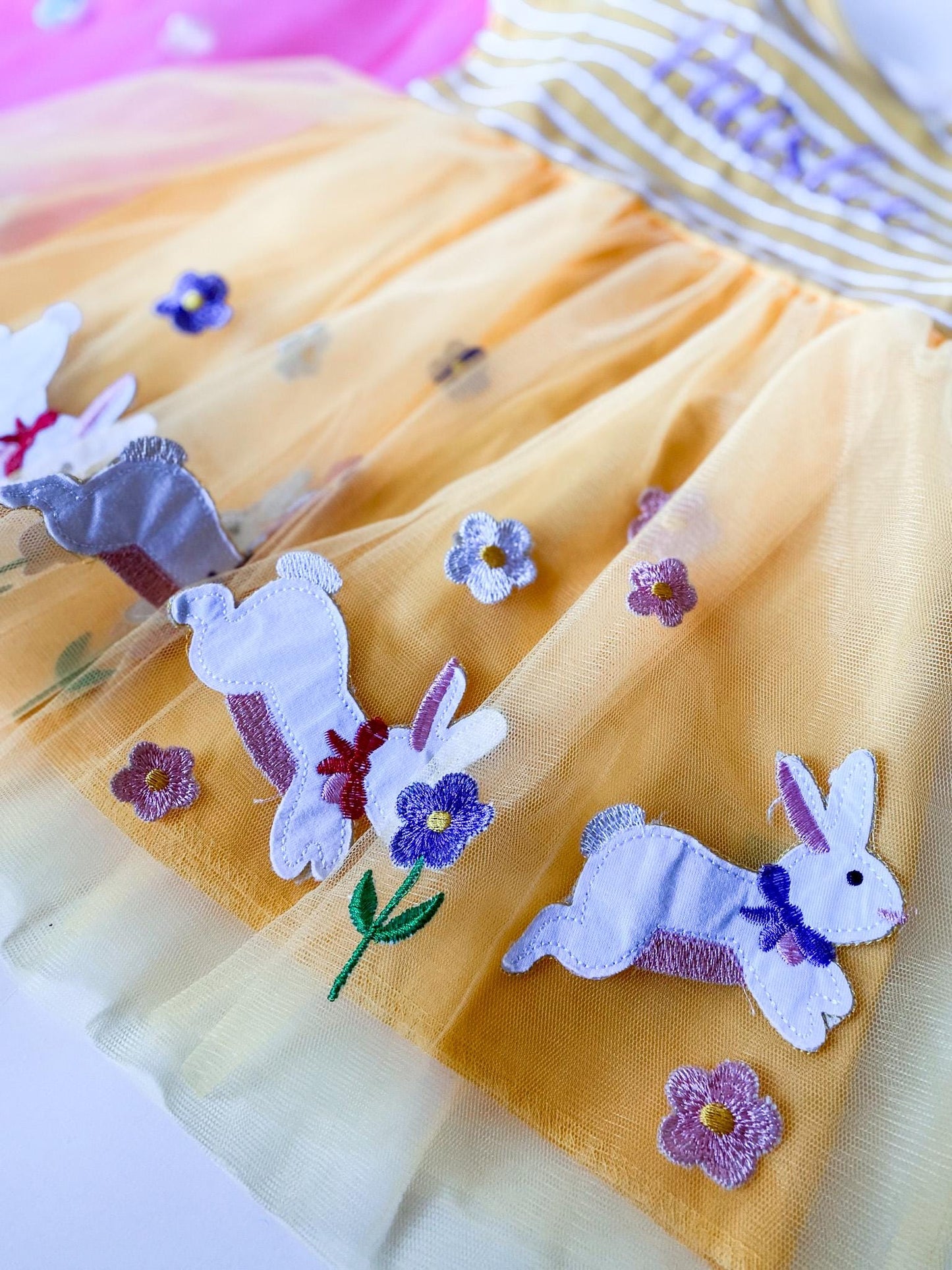 Girls' Monogrammed Easter Tutu Dress: Bunny Appliqué