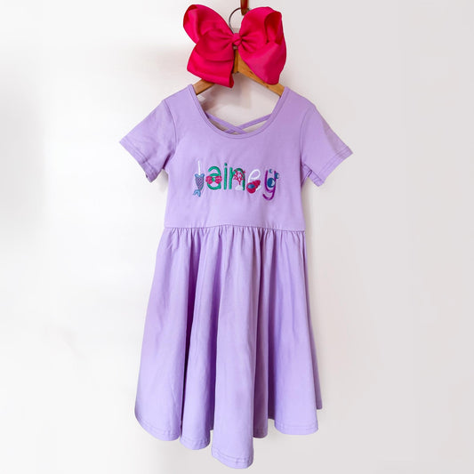 Girls' Monogrammed Mermaid Dress: Twirl Dress