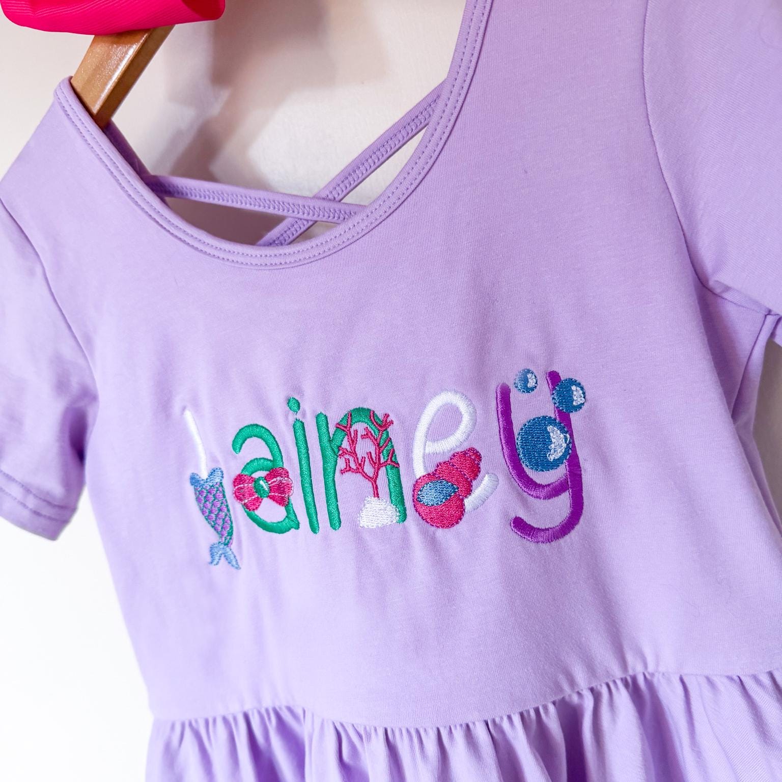 Girls' Monogrammed Mermaid Dress: Twirl Dress
