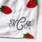 Girls' Monogrammed Strawberry Dress: Embroidered Custom Summer Outfit