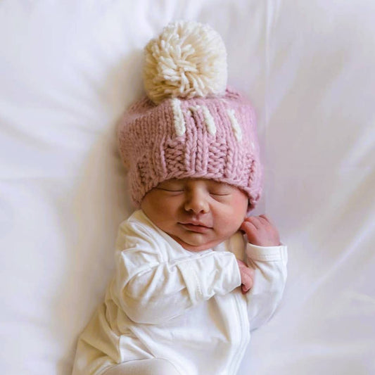 Hi. Rosy Hand Knit Beanie Hat Baby & Kids - Savannah Creations