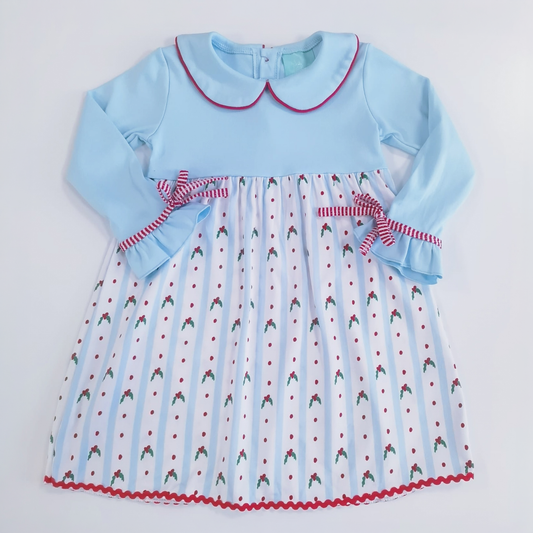 Holly-Days Dress front view on hanger