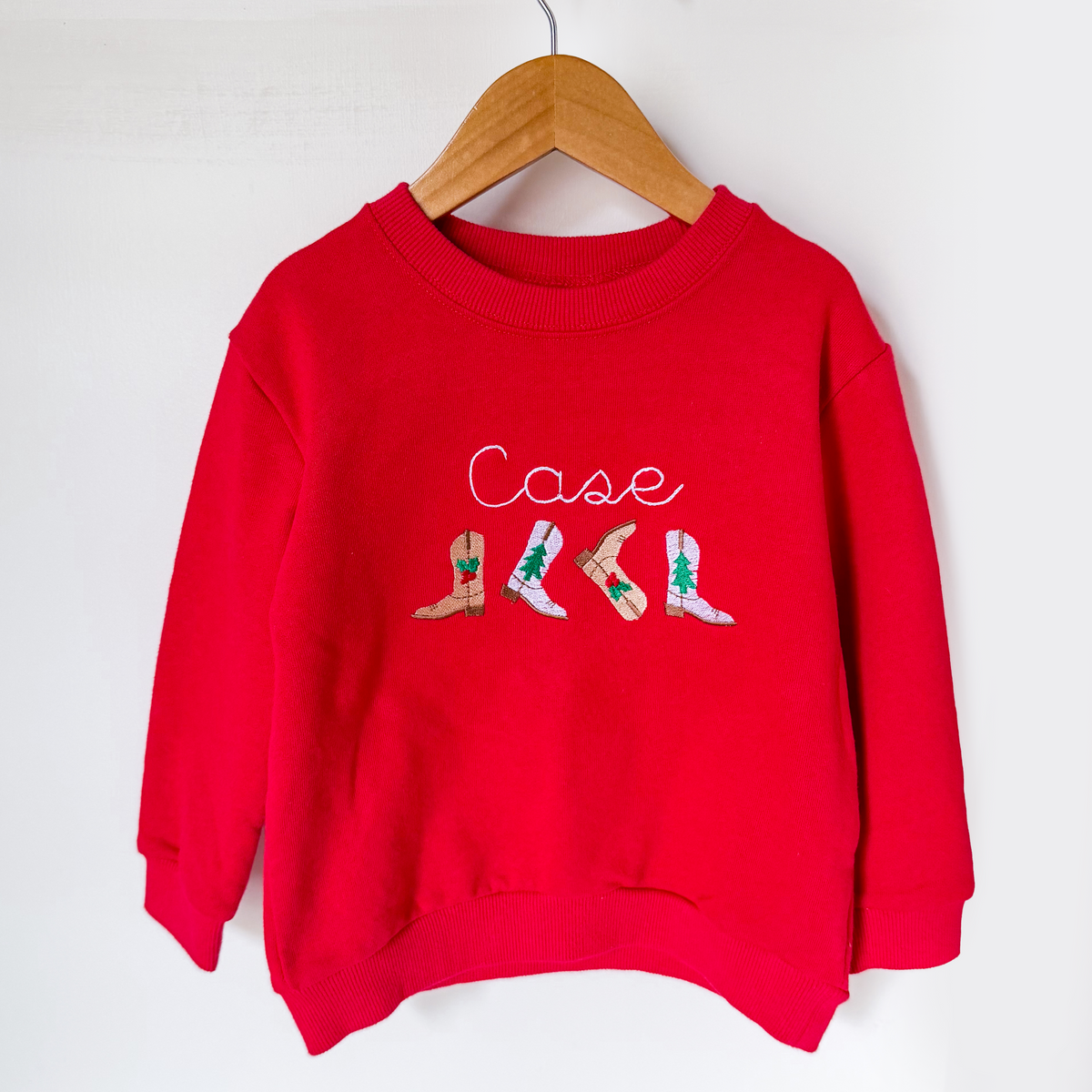 Howdy Holidays | Christmas Cowboy Boots Sweatshirt - Savannah Creations