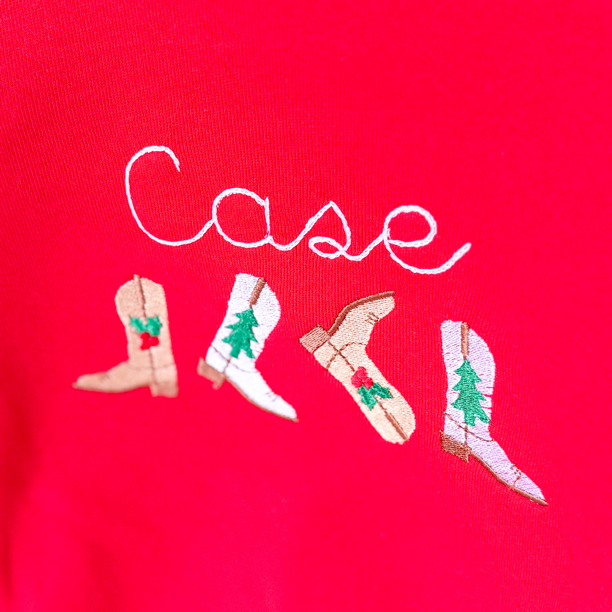 Howdy Holidays | Christmas Cowboy Boots Sweatshirt - Savannah Creations