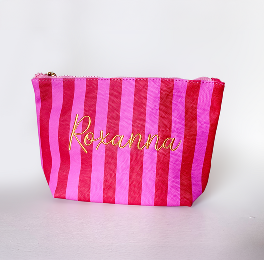 Cute pouch + cosmetic bag | aperol pink & orange