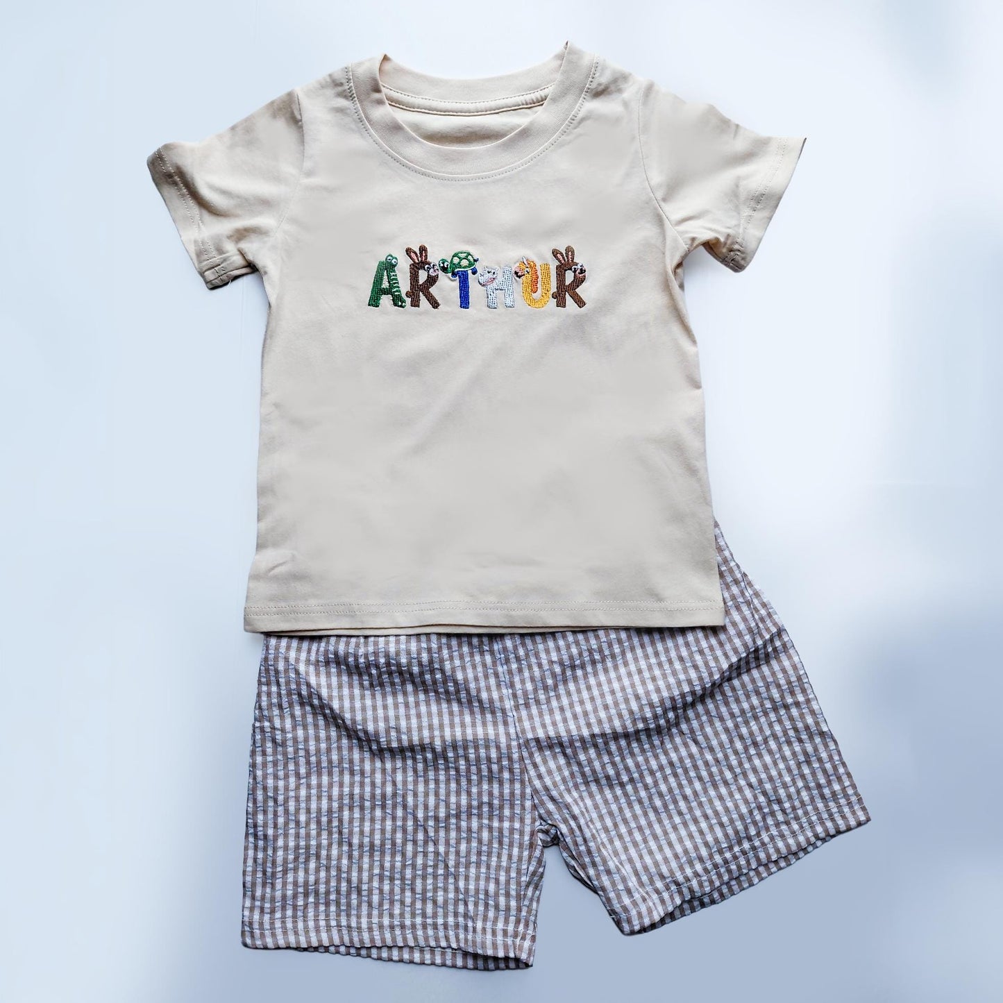 Personalized Safari Name Shirt | Jungle Animals Embroidery | Birthday Boy Outfit