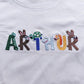 Personalized Safari Name Shirt | Jungle Animals Embroidery | Birthday Boy Outfit