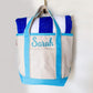 Kids Monogrammed Canvas Beach Bag with Towel Set