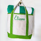 Kids Monogrammed Canvas Beach Bag with Towel Set