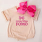Little Miss Fomo Baby Bubble Romper: Girly Coquette Cotton Outfit