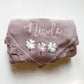 Monogrammed Baby Blanket: Custom Knit Cotton Receiving Blanket
