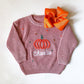 Monogrammed Baby Pumpkin Sweater: Chunky Knit Fall Outfit