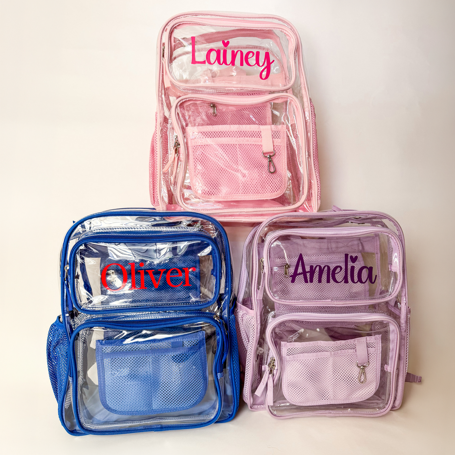 Monogrammed Clear Backpack - Savannah Creations