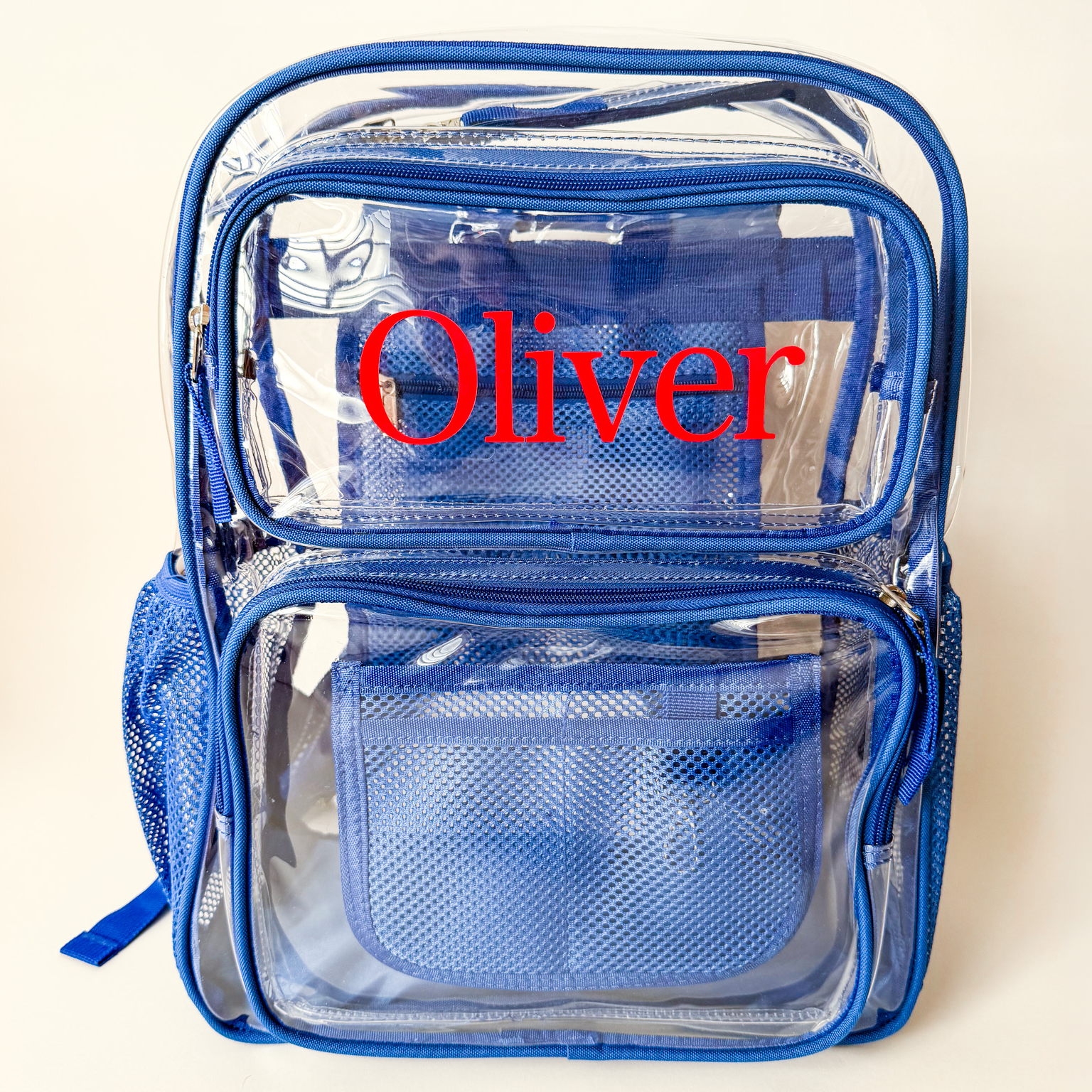 Monogrammed Clear Backpack - Savannah Creations