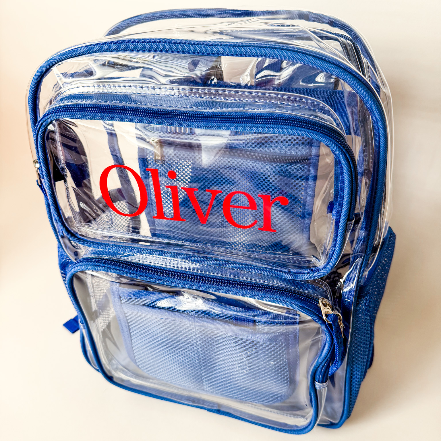 Monogrammed Clear Backpack - Savannah Creations