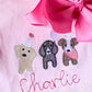 Monogrammed Dog Birthday Dress: Embroidered Cotton Puppy Party Outfit