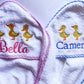 Monogrammed Duck Hooded Baby Towel – Personalized Bath Gift - Savannah Creations