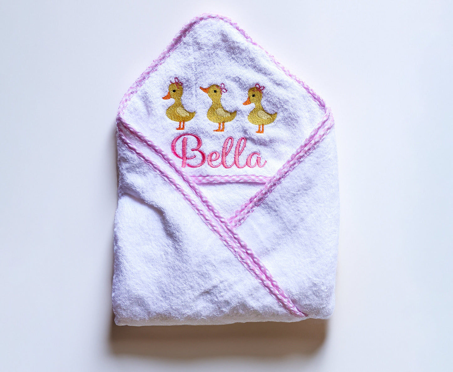 Monogrammed Duck Hooded Baby Towel – Personalized Bath Gift - Savannah Creations