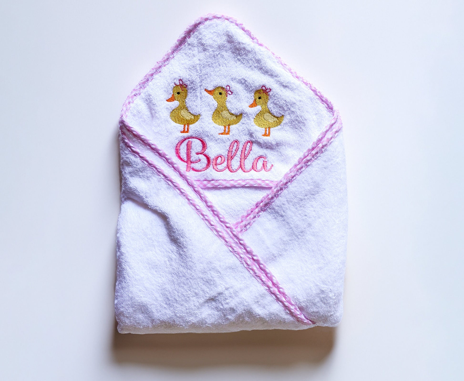 Monogrammed Duck Hooded Baby Towel – Personalized Bath Gift - Savannah Creations
