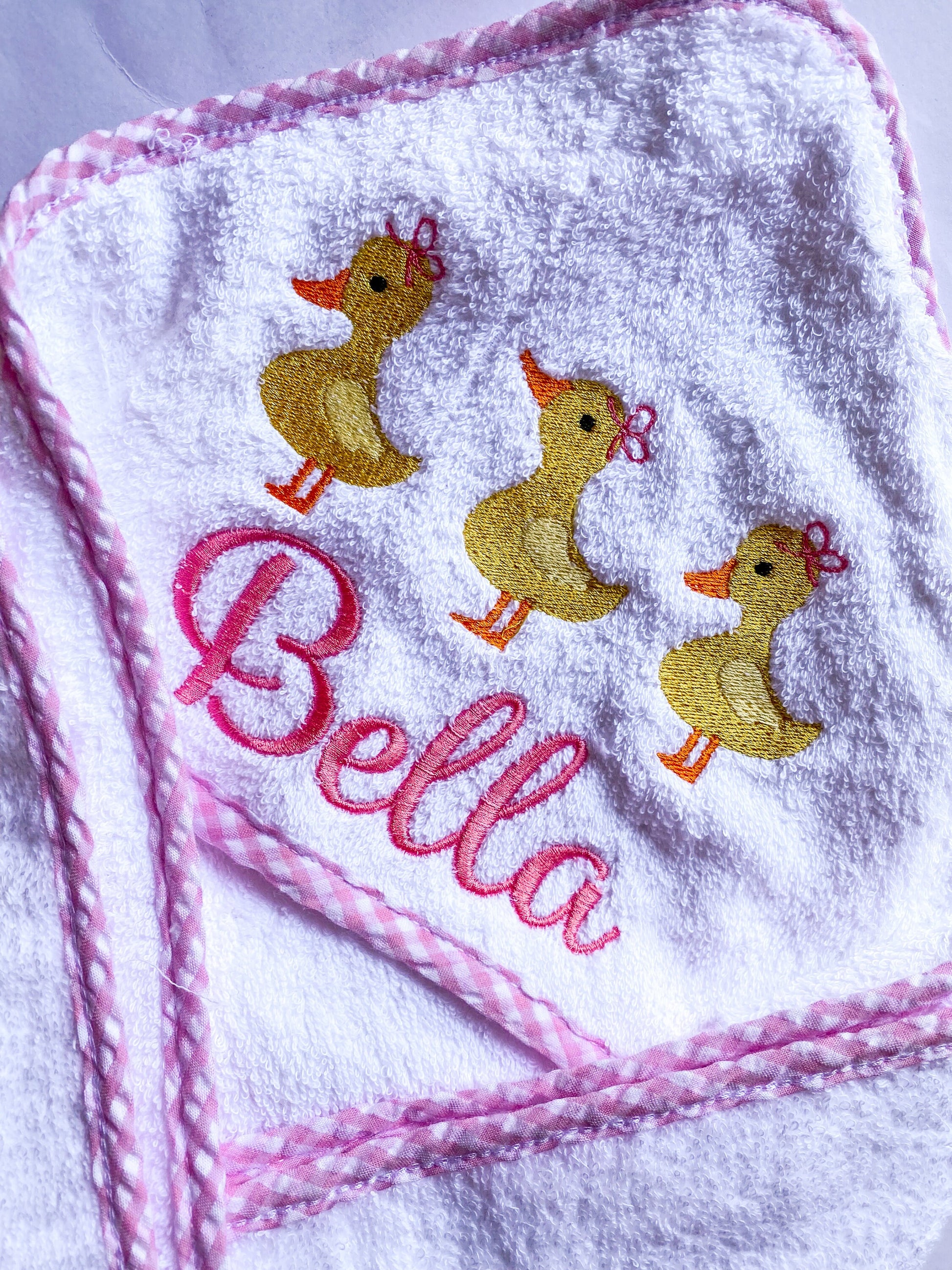 Monogrammed Duck Hooded Baby Towel – Personalized Bath Gift - Savannah Creations