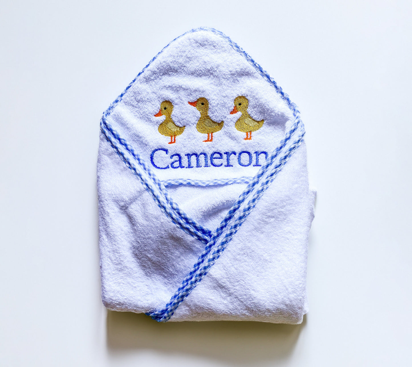 Monogrammed Duck Hooded Baby Towel – Personalized Bath Gift - Savannah Creations