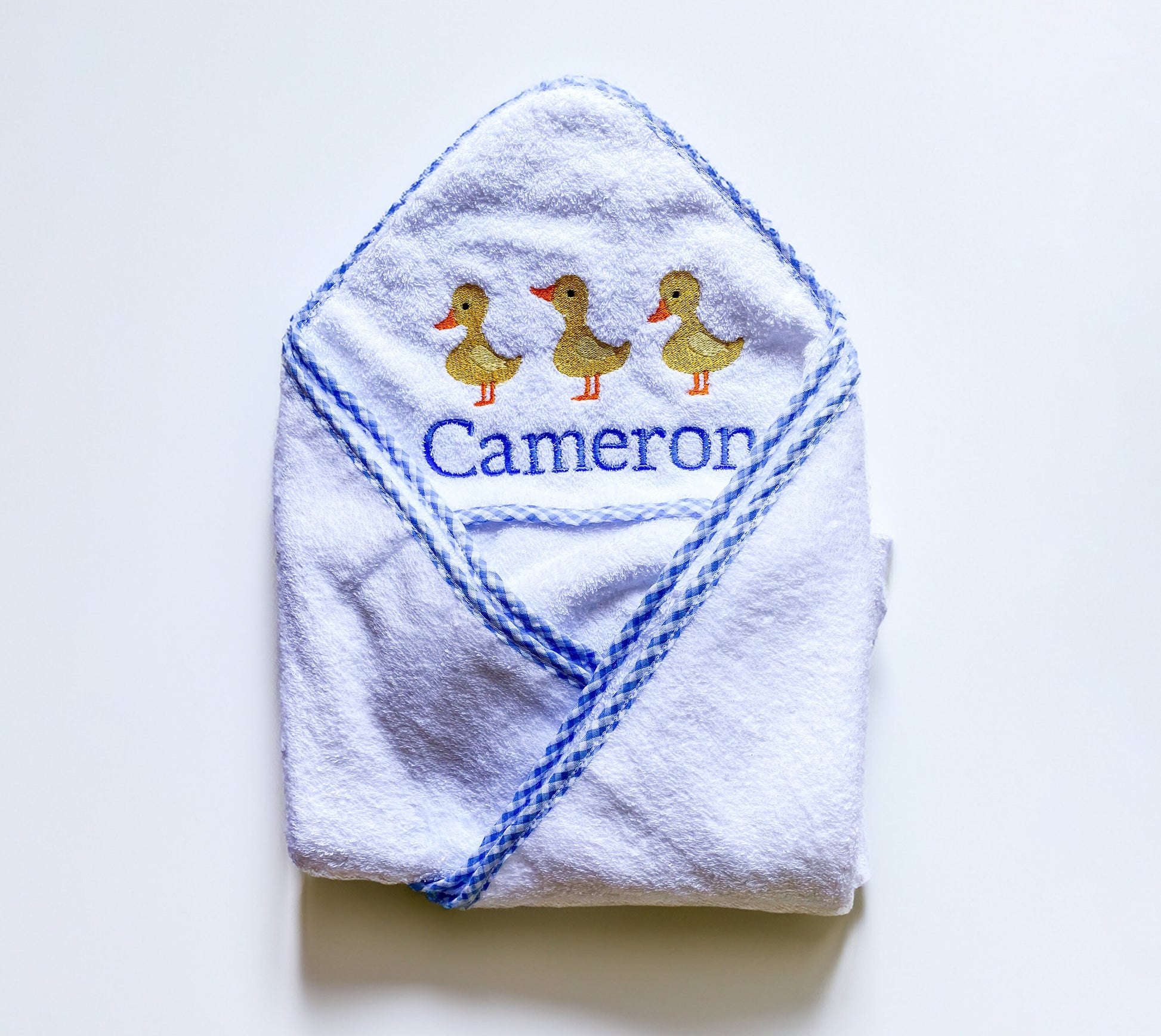Monogrammed Duck Hooded Baby Towel – Personalized Bath Gift - Savannah Creations