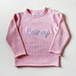 Monogrammed Felted Name Cotton Sweater: Customized Kids Rollneck