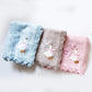 Monogrammed Goose Baby Blanket: Custom Knit Cotton Receiving Blanket