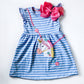 Monogrammed Unicorn Purse Dress: Embroidered Girl's Summer Outfit