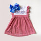 Monogrammed 4th Of July Outfit: Girl's Dress & Boy's Shorts Set