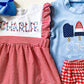 Monogrammed 4th Of July Outfit: Girl's Dress & Boy's Shorts Set