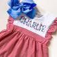 Monogrammed 4th Of July Outfit: Girl's Dress & Boy's Shorts Set