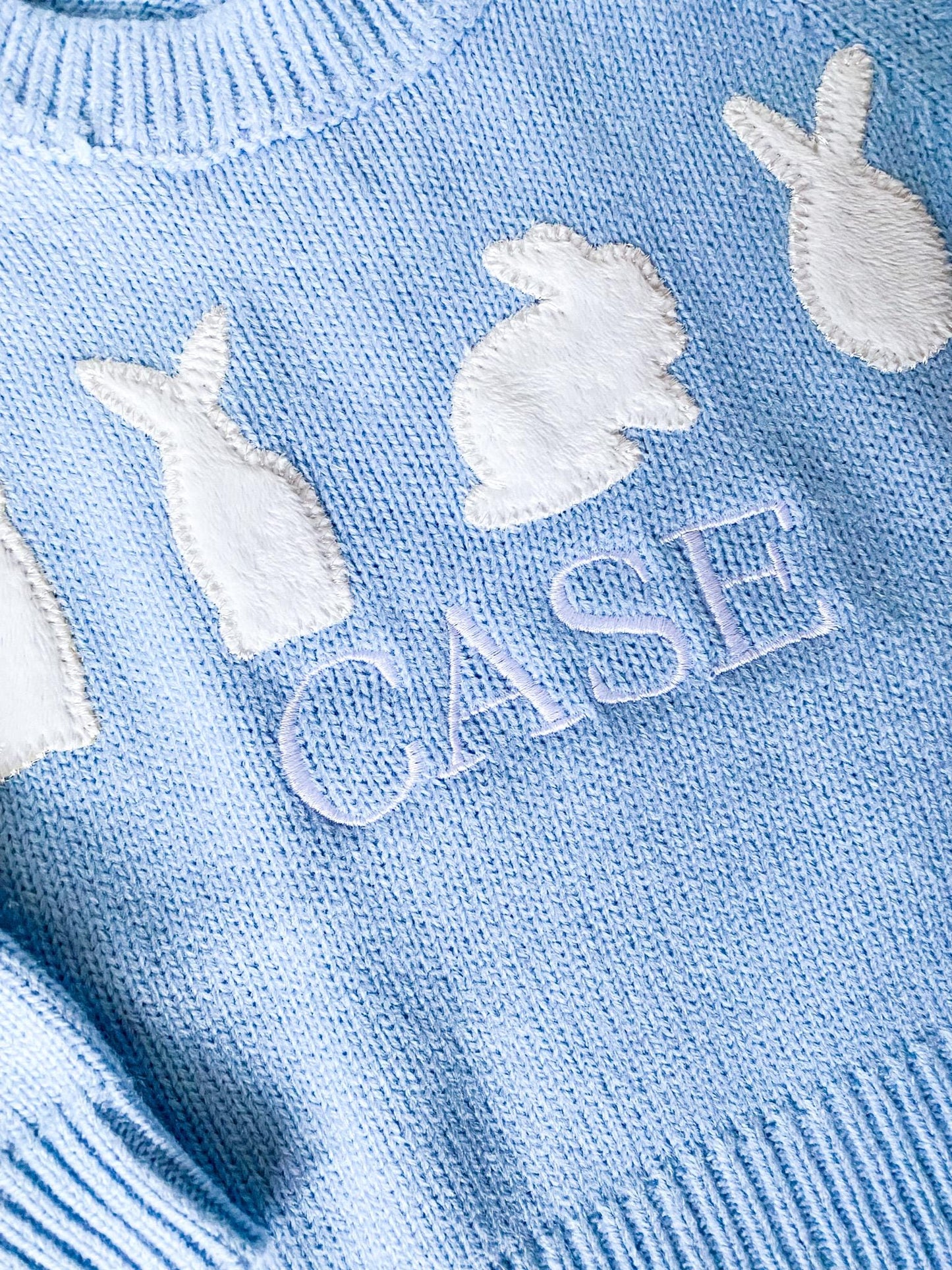 Monogrammed Baby Boy Easter Sweater: Bunny Photo Outfit