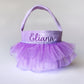 Monogrammed Ballerina Easter Basket, Tutu Skirt, Personalized Gift