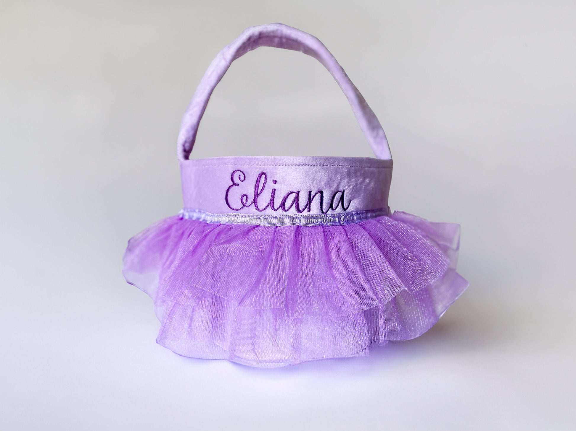 Monogrammed Ballerina Easter Basket, Tutu Skirt, Personalized Gift