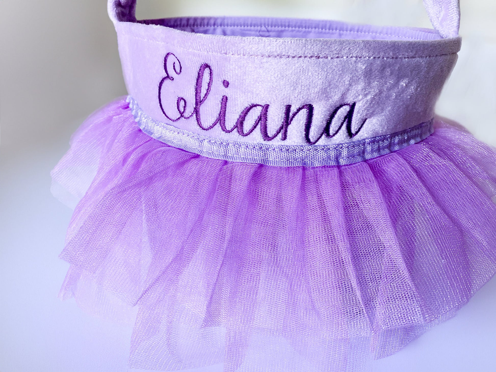 Monogrammed Ballerina Easter Basket, Tutu Skirt, Personalized Gift