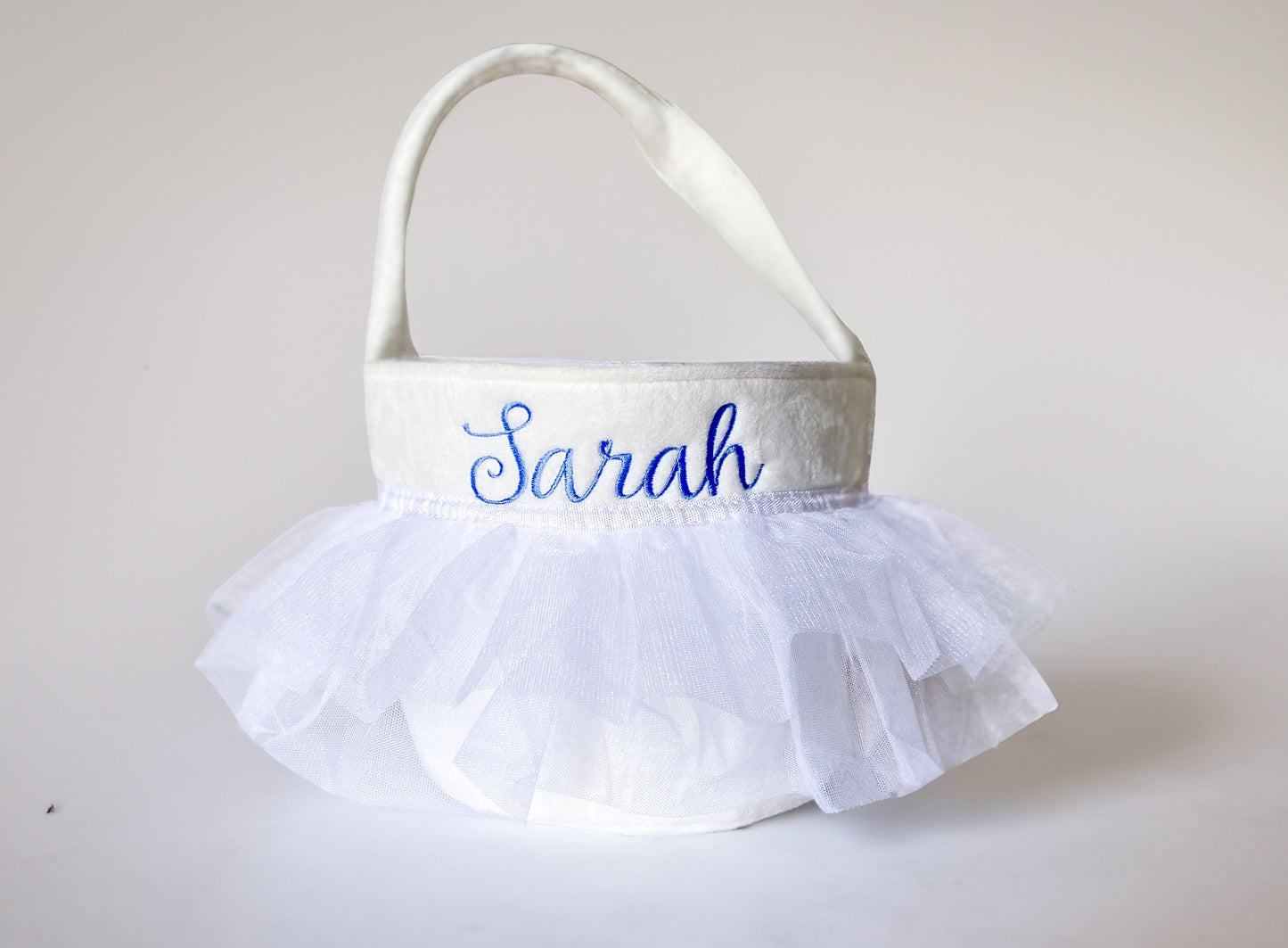 Monogrammed Ballerina Easter Basket, Tutu Skirt, Personalized Gift