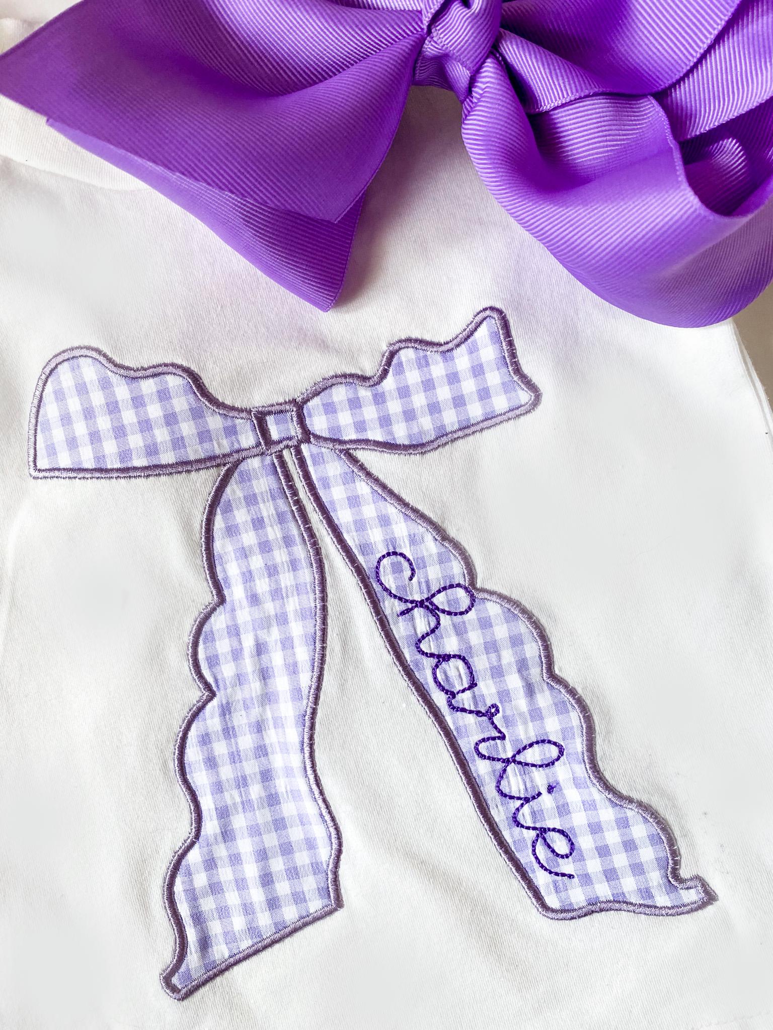 Monogrammed Bow Top & Ruffle Shorts Set: Coquette Baby Girl Outfit