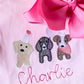 Monogrammed Dog Birthday Dress: Embroidered Cotton Puppy Party Outfit