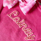 Monogrammed Felted Name Cotton Sweater, Kids Rollneck, Gift