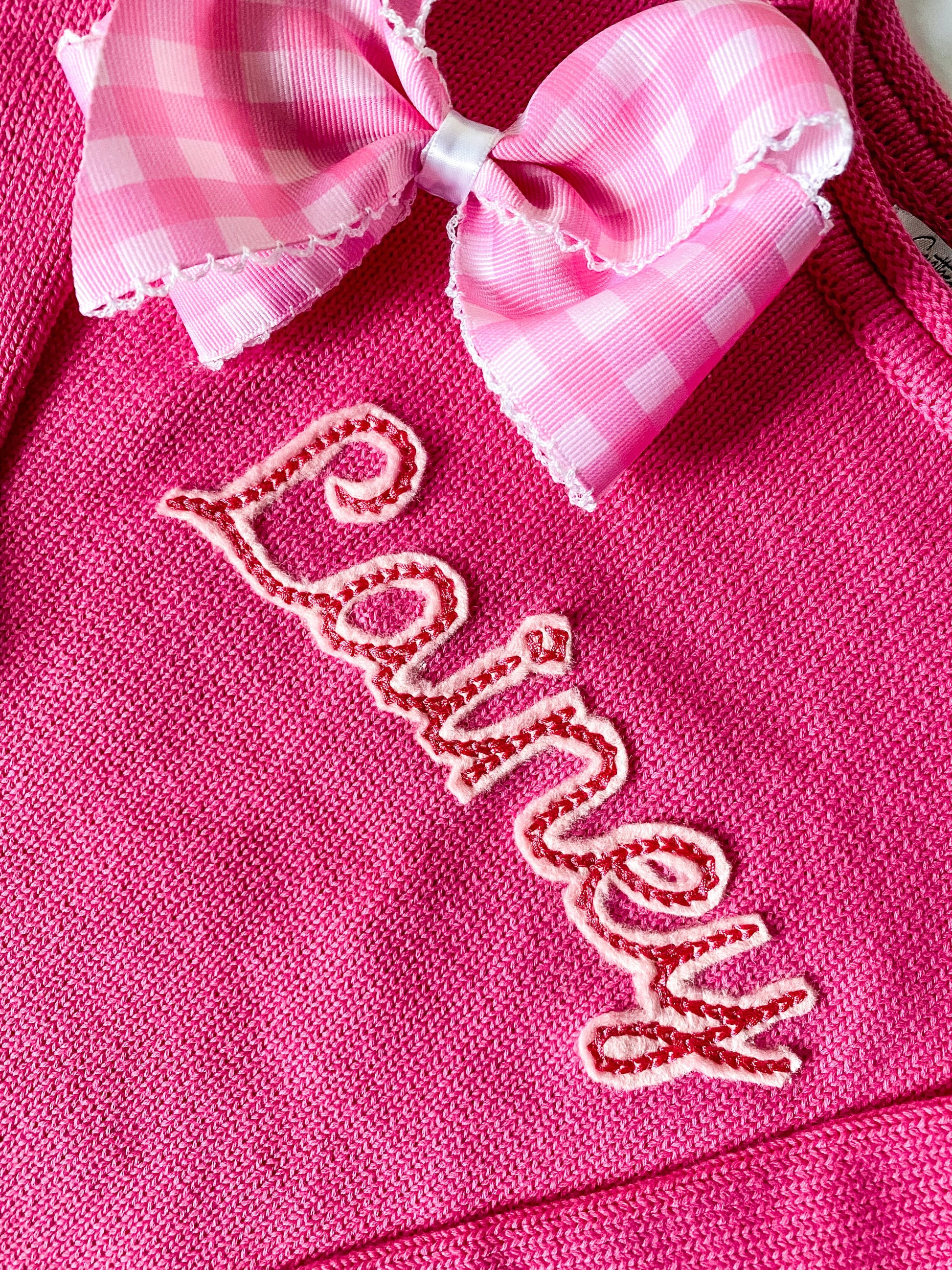 Monogrammed Felted Name Cotton Sweater, Kids Rollneck, Gift