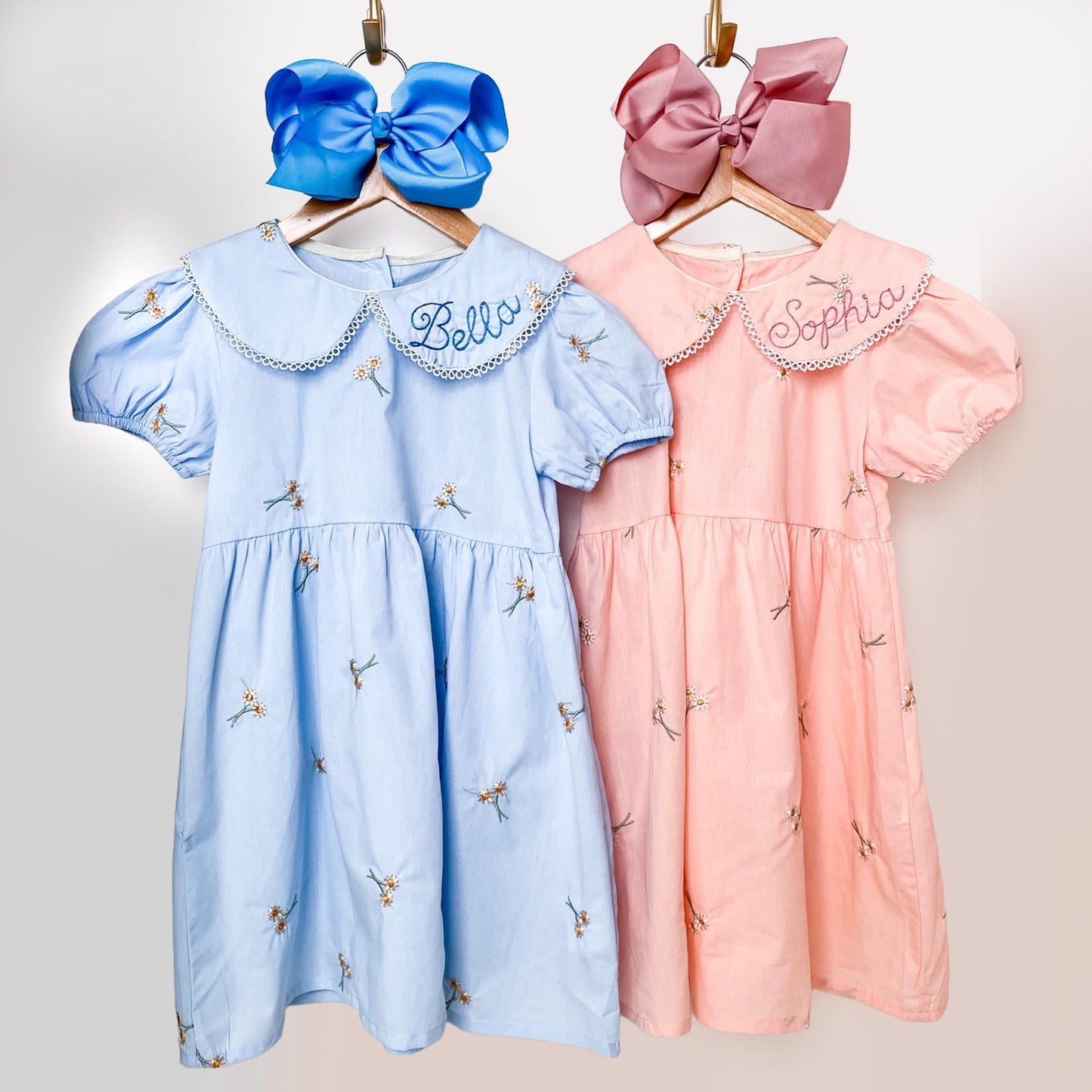 Monogrammed Floral Cotton Dress: Personalized Toddler & Girl Outfit