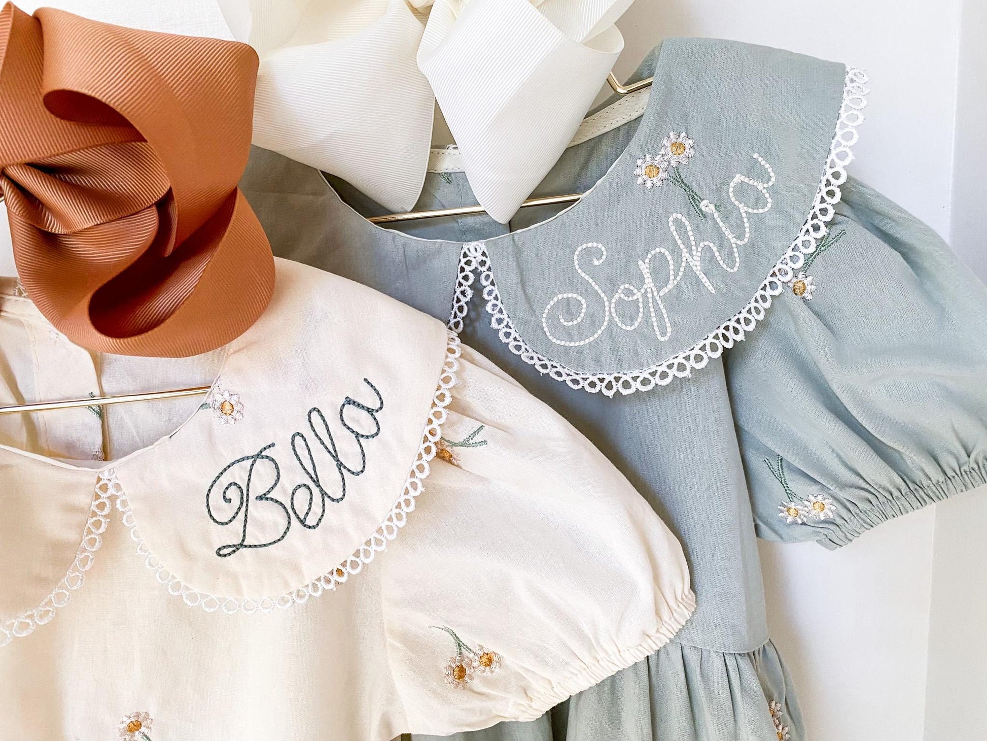 Monogrammed Floral Cotton Dress: Toddler Girl's Easter Outfit