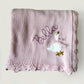 Monogrammed Goose Baby Blanket: Custom Knit Cotton Receiving Blanket