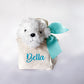 Monogrammed Puppy Party Favor: Personalized Purse with Plush Dog