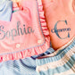 Monogrammed Sibling Outfit: Embroidered Dress & Shorts Set