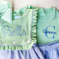 Monogrammed Sibling Outfit Set: Embroidered Dress & Shorts