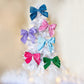 Monogrammed Velvet Christmas Tree Bow Ornament: Personalized Keepsake