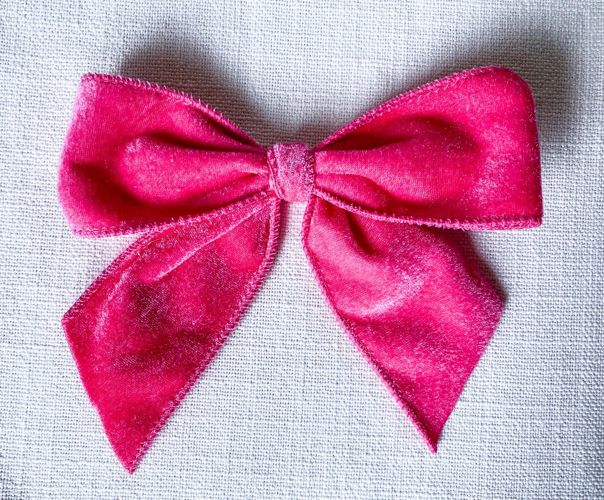 Monogrammed Velvet Christmas Tree Bow Ornament: Personalized Keepsake