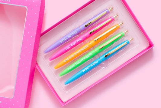 Motivational Pen Set with Inspiring Phrases – Perfect Gift Pack - Savannah Creations
